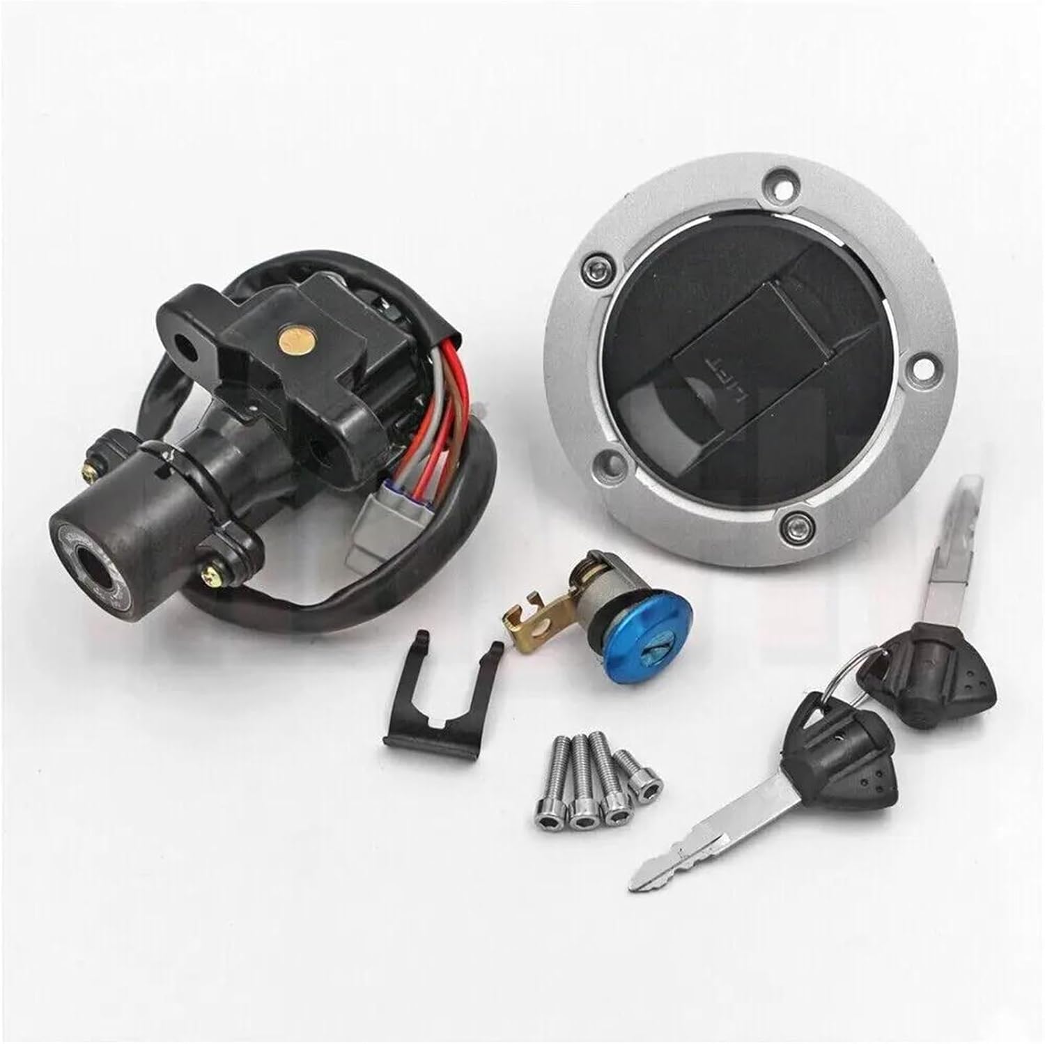 オートバイ燃料フィラーカバー ガスタンクキャップ キー付き カワサキ